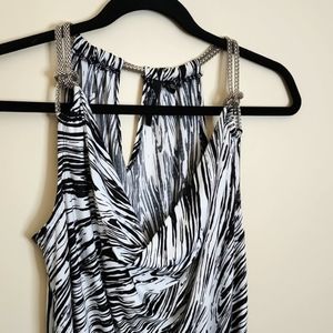 Essentials by Milano‎ Cowl Neck Sleeveless NWOT Stretchy with Metal Straps